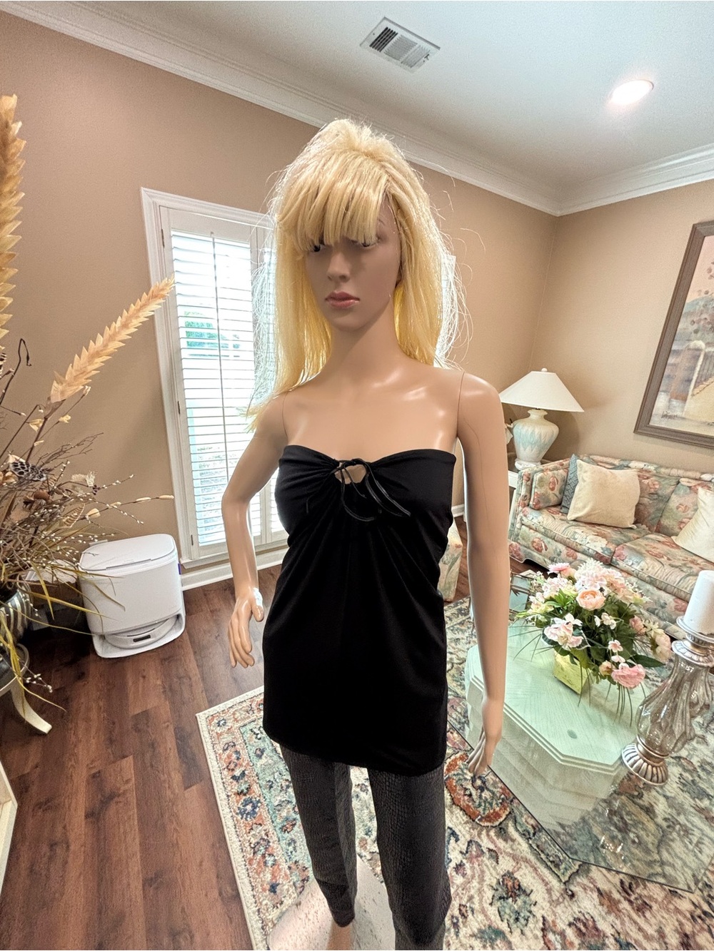 Laundry By Shelli Segal Black Strapless Twist-Front Camisole - Picture 3 of 10